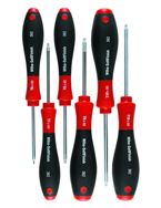 6 Piece - T6; T8; T10; T15; T20; T25mm - Torx SoftFinish® Cushion Grip Screwdriver Set - Caliber Tooling