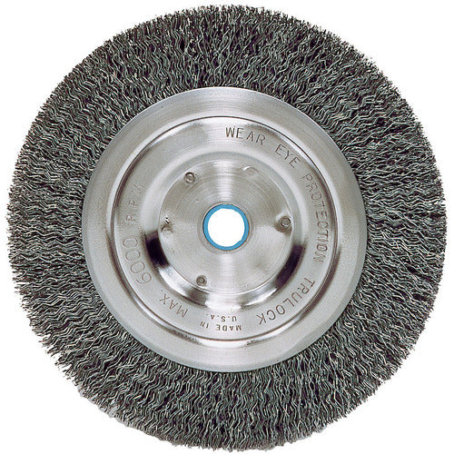 Vortec Pro 6″ Crimped Wire Wheel, .014″ Steel Fill, Medium Face, 5/8″-1/2″ Arbor Hole - Caliber Tooling