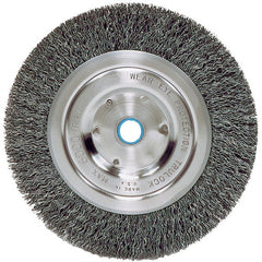 Vortec Pro 6″ Crimped Wire Wheel, .014″ Steel Fill, Medium Face, 5/8″-1/2″ Arbor Hole - Caliber Tooling