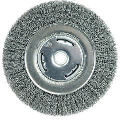 Vortec Pro 6″ Crimped Wire Wheel, .014″ Steel Fill, Wide Face, 5/8″-1/2″ Arbor Hole - Caliber Tooling