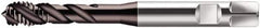 Walter-Prototyp - M12x1.50 Metric Fine 3 Flute 6HX Modified Bottoming Spiral Flute Tap - Cobalt, Hardlube Finish, 100mm OAL, Right Hand Flute, Right Hand Thread, Series S2156302 - Caliber Tooling