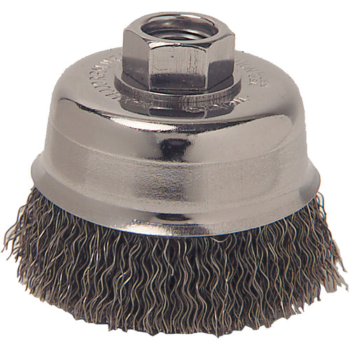 Vortec Pro 3″ Crimped Wire Cup Brush, .014″ Steel Fill, 1/2″-13 Arbor Hole - Caliber Tooling