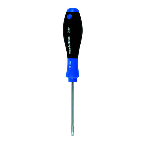 TorxPlus SoftFinish Cushion Grip Screwdriver, IP27 × 115 mm. 9.2″/233 mm Overall Length. Round blade, chrome-vanadium-molybdenum steel, hardened, hard chromed. Wiha chromtop finish on tips. Not for use in standard TORX fasteners. - Caliber Tooling