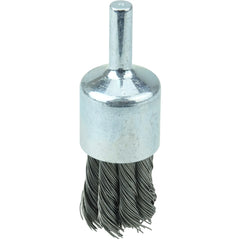 Vortec Pro 3/4″ Knot Wire End Brush, .020″ Steel Fill, 1/4″ Stem - Caliber Tooling