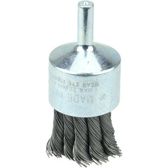 Vortec Pro 1″ Knot Wire End Brush, 1/4″ Stem, .020″ Steel Fill, 1/4″ Stem - Caliber Tooling