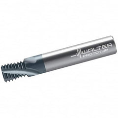 Walter-Prototyp - 0.1181" Cutting Diam, 3 Flute, Solid Carbide Helical Flute Thread Mill - Internal Thread, 1/4" LOC, 54mm OAL, 6mm Shank Diam - Caliber Tooling