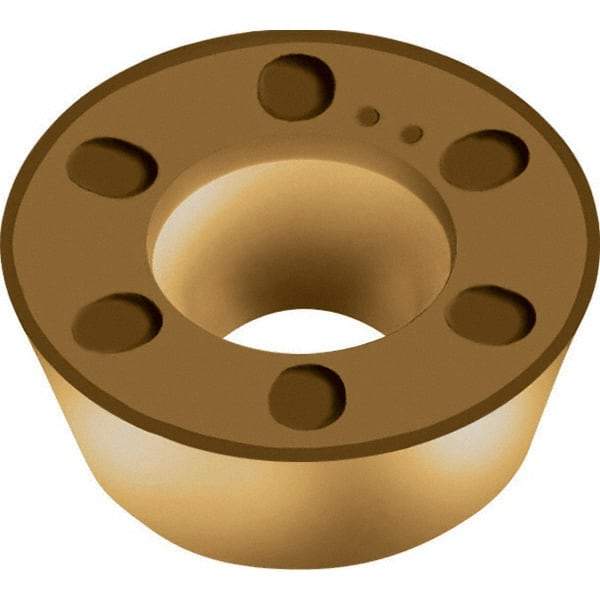 Walter - RDMW10T3M0 A27 Grade WKP35S Carbide Milling Insert - TiCN/Al2O3/TiCN Finish, 0.1563" Thick, 10mm Inscribed Circle - Caliber Tooling