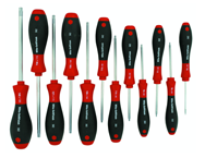 12 Piece - T5; T6; T7; T8; T9; T10; T15; T20; T25; T27; T30; T40 - Torx SoftFinish® Cushion Grip Screwdriver Set - Caliber Tooling