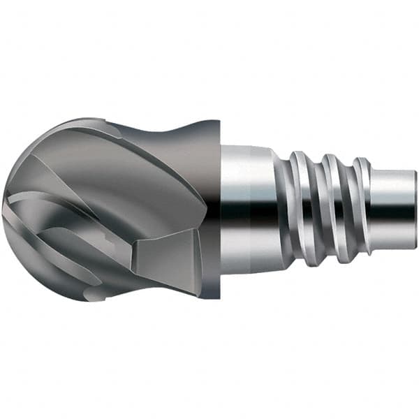 Walter-Prototyp - H8E Carbide Ball Nose Milling Tip Insert - TiAlN Finish, 4 Flutes, 20mm Cutting Diam, 11mm Depth of Cut, 21.3mm Extension, 0.3937" Cnr Rad - Caliber Tooling