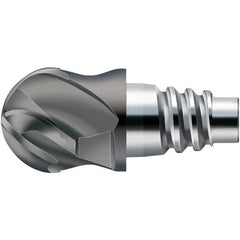 Walter-Prototyp - H8E Carbide Ball Nose Milling Tip Insert - TiAlN Finish, 4 Flutes, 25mm Cutting Diam, 13.5mm Depth of Cut, 25.6mm Extension, 0.4921" Cnr Rad - Caliber Tooling