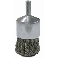 Vortec Pro 1″ Knot Wire End Brush, .014″Stainless Steel Fill, 1/4″ Stem - Caliber Tooling