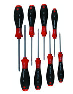 8 Piece - T6; T8; T10; T15; T20; T25; T27; T30 - Torx SoftFinish® Handle Screwdriver Set - Caliber Tooling