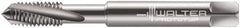 Walter-Prototyp - M10x1.50 Metric 3 Flute 6H Modified Bottoming Spiral Flute Tap - Solid Carbide, Bright Finish, 100mm OAL, Right Hand Flute, Right Hand Thread, Series 80410 - Caliber Tooling