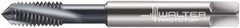 Walter-Prototyp - M6x1.00 Metric 3 Flute 6H Modified Bottoming Spiral Flute Tap - Solid Carbide, TiCN Finish, 80mm OAL, Right Hand Flute, Right Hand Thread, Series 8041006 - Exact Industrial Supply