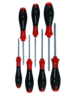 7 Piece - T7s; T8s; T9s; T10s; T15s; T20s; T25s Security - Torx SoftFinish® Cushion Grip Screwdriver Set - Caliber Tooling