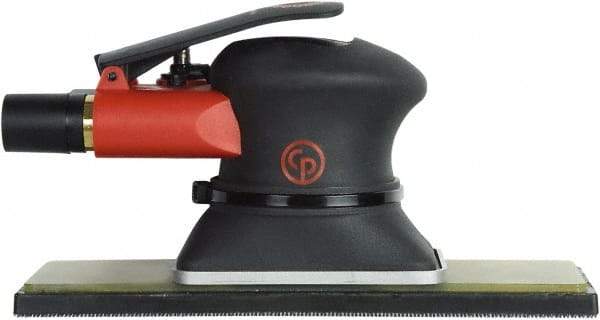 Chicago Pneumatic - 10,000 OPM, 9 CFM Air Consumption, 90 psi Air Pressure, Jitter Bug Air Orbital Sander - Rectangular Pad, 1/4" Inlet - Caliber Tooling