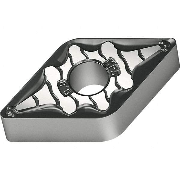 Walter - DNMG443 MP5 Grade WPP10S Carbide Turning Insert - TiCN/Al2O3/TiN Finish, 55° Diamond, 1/2" Inscr Circle, 1/4" Thick, 3/64" Corner Radius - Caliber Tooling