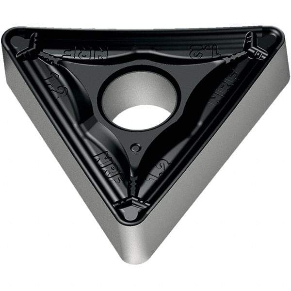 Walter - TNMM434 NRF Grade WPP20S Carbide Turning Insert - TiCN/Al2O3/TiN Finish, 60° Triangle, 1/2" Inscr Circle, 3/16" Thick, 1/16" Corner Radius - Caliber Tooling