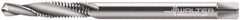 Walter-Prototyp - M3x0.50 Metric 2 Flute 6H Modified Bottoming Spiral Flute Tap - Cobalt, Bright Finish, 63mm OAL, Right Hand Flute, Right Hand Thread, Series 20417 - Exact Industrial Supply