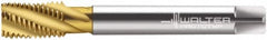 Walter-Prototyp - M16x2.00 Metric 5 Flute 6HX Bottoming Spiral Flute Tap - Cobalt, TiN Finish, 110mm OAL, Right Hand Flute, Right Hand Thread, Series 2056315 - Caliber Tooling