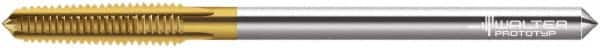 Walter-Prototyp - M5x0.80 Metric, 5 Flutes, TiN Finish, Cobalt, Nut Tap - 271mm Overall Length, 19mm Thread Length - Caliber Tooling