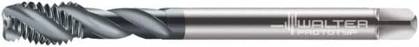 Walter-Prototyp - M14x2.00 Metric 3 Flute 6H Modified Bottoming Spiral Flute Tap - Cobalt, TiCN Finish, 110mm OAL, Right Hand Flute, Right Hand Thread, Series 7056776 - Exact Industrial Supply