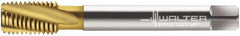 Walter-Prototyp - M16x2.00 Metric 3 Flute 6H Modified Bottoming Spiral Flute Tap - Cobalt, TiN Finish, 110mm OAL, Right Hand Flute, Right Hand Thread, Series 204605 - Exact Industrial Supply