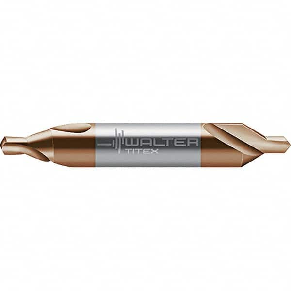 Walter-Titex - Metric Plain Cut 60° Incl Angle Solid Carbide Combo Drill & Countersink - Caliber Tooling