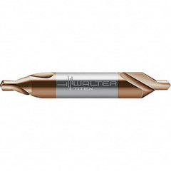 Walter-Titex - Metric Plain Cut 60° Incl Angle Solid Carbide Combo Drill & Countersink - Caliber Tooling