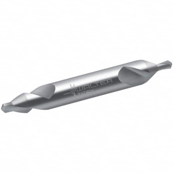 Walter-Titex - #0 Plain Cut 60° Incl Angle High Speed Steel Combo Drill & Countersink - Caliber Tooling