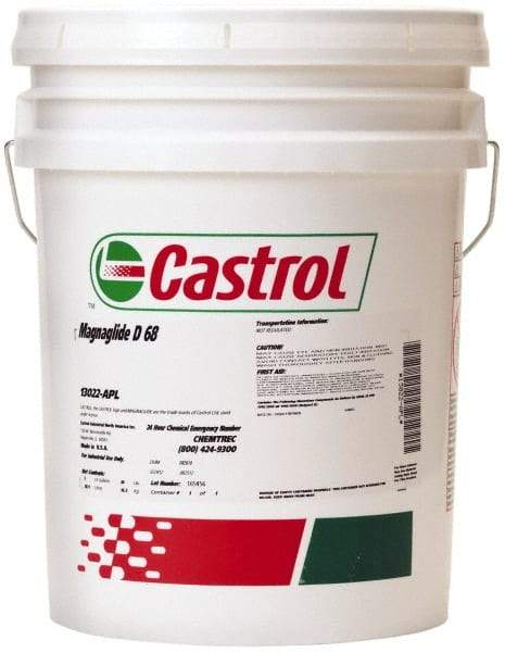 Castrol - 5 Gal Pail, Way Oil - ISO Grade 68, SAE Grade 10 - Caliber Tooling