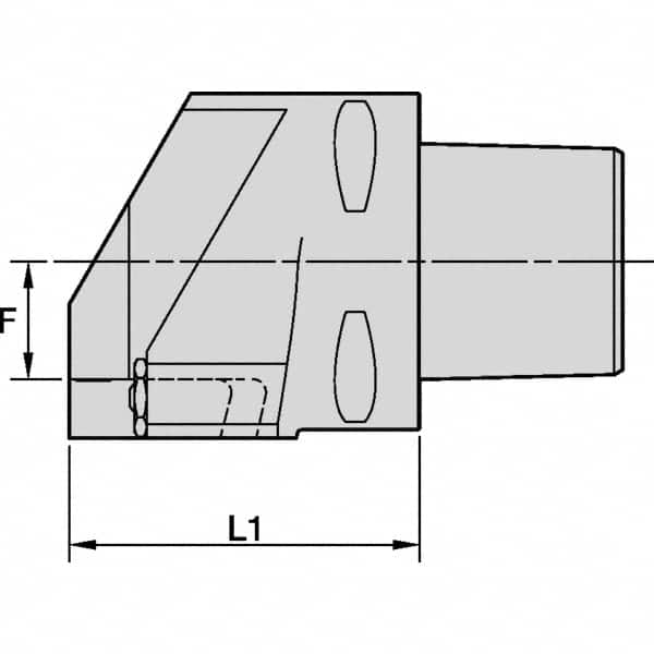 Kennametal - EG-P-GUP, EG-U-GUN, EG-U-GUP, ER-P-GUP, ER-U-GUN, ER-U-GUP Insert, 73.5mm Head Length, Modular Grooving Blade Holder Head - Left Hand Cut, System Size PSC80, Through Coolant, Series Beyond Evolution - Caliber Tooling