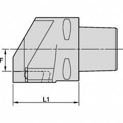 Kennametal - EG-P-GUP, EG-U-GUN, EG-U-GUP, ER-P-GUP, ER-U-GUN, ER-U-GUP Insert, 73.5mm Head Length, Modular Grooving Blade Holder Head - Left Hand Cut, System Size PSC80, Through Coolant, Series Beyond Evolution - Caliber Tooling