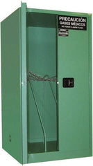 Securall Cabinets - 2 Door, Green Steel Standard Safety Cabinet for Flammable and Combustible Liquids - 65" High x 34" Wide x 34" Deep, Manual Closing Door, 3 Point Key Lock, H Cylinder Capacity - Caliber Tooling