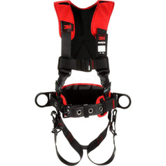 Fall Protection Harnesses: 420 Lb, Construction Style, Size X-Large, For Positioning, Polyester, Back & Side Tongue Leg Strap, Pass-Through Chest Strap