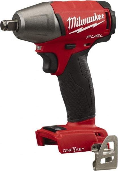 Milwaukee Tool - 1/2" Drive 18 Volt Pistol Grip Cordless Impact Wrench & Ratchet - 2,500 RPM, 0 to 3,200 BPM, 220 Ft/Lb Torque, Lithium-Ion Batteries Not Included - Caliber Tooling