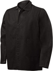 Steiner - Size L Flame Resistant/Retardant Jacket - Black, Cotton & Nylon, Snaps Closure, 48 to 50" Chest - Caliber Tooling