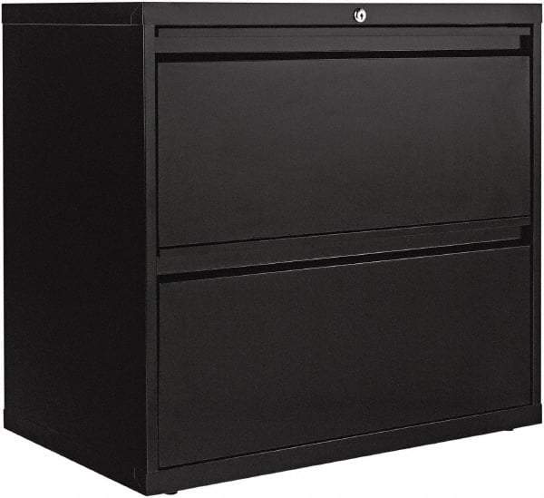 ALERA - 30" Wide x 28.38" High x 19-1/4" Deep, 2 Drawer Lateral File - Steel, Black - Caliber Tooling