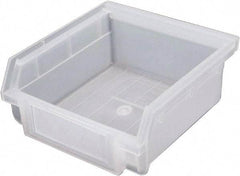 Triton - 6 Lb. Load Capacity, 4-3/8" Deep, Translucent Polyethylene Hopper Shelf Bin - 2" High x 4-3/16" Wide x 4-3/8" Long - Caliber Tooling