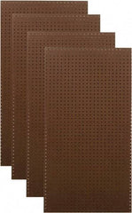 Triton - 24" Wide x 48" High Peg Board Storage Board - 4 Panels, Hardboard, Brown - Caliber Tooling