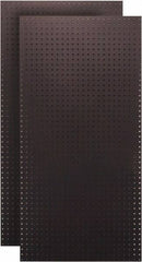 Triton - 24" Wide x 48" High Peg Board Storage Board - 2 Panels, Hardboard, Black - Caliber Tooling