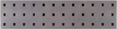 Triton - 18" Wide x 4-1/2" High Peg Board Strip - 1 Panel, Steel with Epoxy Coating, Silver - Caliber Tooling