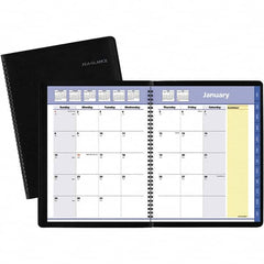 AT-A-GLANCE - 12 Sheet, 8-1/4 x 10-7/8", Monthly Planner - Black - Caliber Tooling