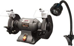 Jet - 10" Wheel Diam x 1" Wheel Width, 1-1/2 hp Grinder - 1" Arbor Hole Diam, 1 Phase, 1,720 Max RPM, 115 Volts - Caliber Tooling