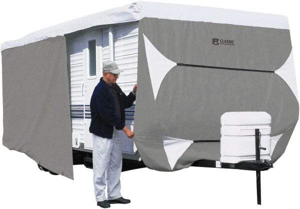 Classic Accessories - Polypropylene RV Protective Cover - 20' Long x 118" High, Gray and White - Caliber Tooling