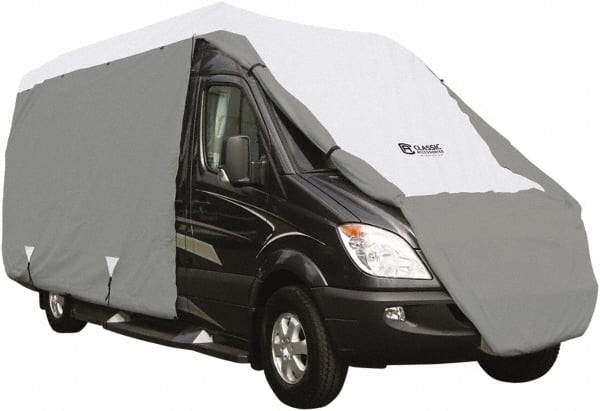 Classic Accessories - Polypropylene RV Protective Cover - 23 to 25' Long x 117" High, Gray and White - Caliber Tooling