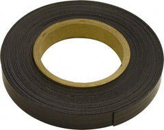 Mag-Mate - 300" Long x 1/2" Wide x 1/16" Thick Flexible Magnetic Strip - 6 Lb Max Pull Force, 3 Linear Ft/Lb Magnetic Pull Force, Plain Back, Dark Brown - Caliber Tooling