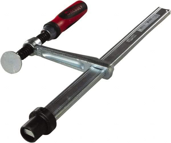 Bessey - 6" Throat Depth, 8" Max Capacity, Standard Sliding Arm Clamp - 650 Lb Clamping Pressure, 5/8" Spindle Diam - Caliber Tooling