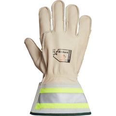 Heavy-duty lineman gloves with high-visibility cuffs