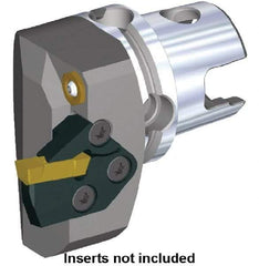 Kennametal - A3 & A4 Modular Blade Insert, 66.5mm Head Length, Modular Grooving Blade Holder Head - Right Hand Cut, System Size KM80ATC, Through Coolant, Series KGMS - Caliber Tooling